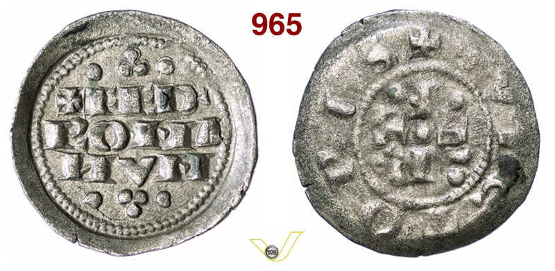 VITTORIA FEDERICO II DI SVEVIA (1247-1248) Denaro scodellato o Vittorino D/ FED ...