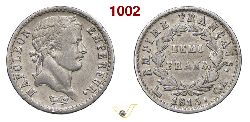 NAPOLEONE I (1804-1814) Mezzo Franco 1813 CL, Genova Pagani 29 Mont. 106 Gig. 62...