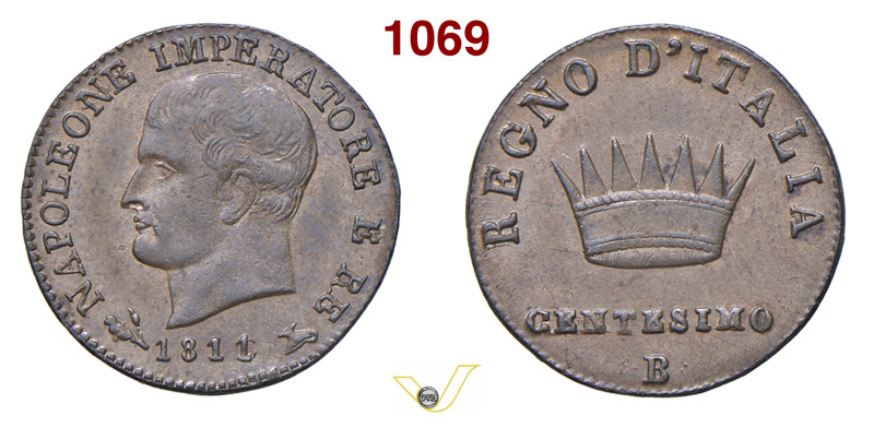 NAPOLEONE I (1804-1814) 1 Centesimo 1811 B, Bologna Pagani 76 Mont. 126 Gig. 243...