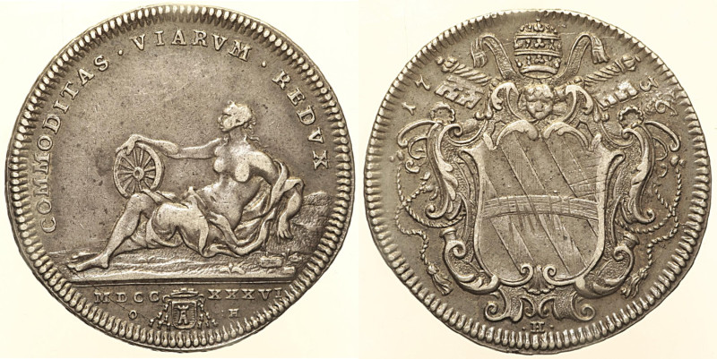 Clemente XII (1730 - 1740). ROMA Testone 1736 Munt. 24. AG 8,43 g.

Status: BB...