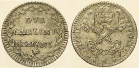 Pio VI (1775 - 1779). ROMA 2 Carlini AN. X. Nom. 105. MI 5,60 g.
