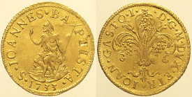 FIRENZE - Gian Gastone De’ Medici (1723-1737) Fiorino d'oro 1733 Fb. 328; Galeotti II, 11 AU Oro Gold gr. 3,50
