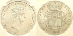 FIRENZE - Granducato di Toscana - Leopoldo II di Lorena (1824-1859) - Francescone da 10 Paoli del 3° tipo 1834 Gig. 16 NC AG In Slab NGC MS 63+ (cert....