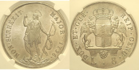 GENOVA - Dogi Biennali III Fase (1637-1797) 8 Lire 1796 “stemma nuovo”, stella dopo la data. CNI 8 MIR 309/5 AG In Slab NGC MS63 (Cert. 6771619-018) -...