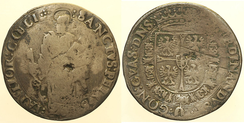 GUASTALLA Ferrante II Gonzaga Signore e Conte (1575-1621) Lira SD MIR 385 NC AG ...