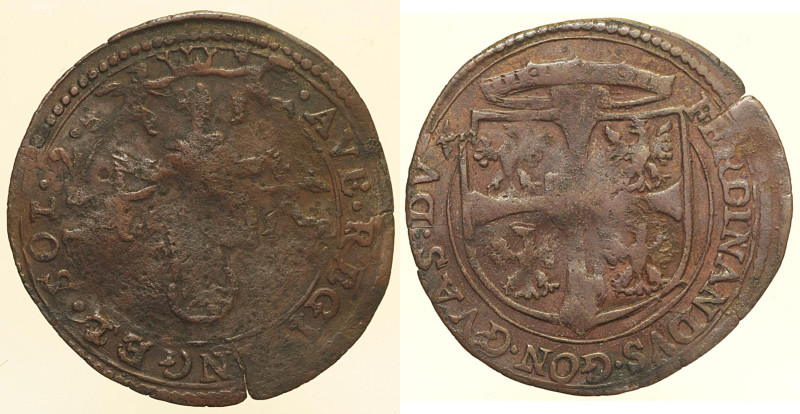 GUASTALLA Ferrante II Duca (1622-1630) 2 Soldi o Gazzetta - MIR 410 NC MI gr.1,0...