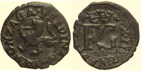 GUASTALLA Ferrante III Gonzaga (1632-1678) Sesino con monogramma MIR 423 MI gr. 0,76