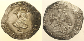 MESSINA - Carlo V (1519-1556) - 4 Tarì 1555.  MIR 287 R AG gr. 11,74