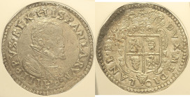 MILANO - Filippo II di Spagna (1556-1598) Scudo ND Dav. 8313 AG In Slab NGC MS 62 (Cert. 6773047-015). TOP POP BEST GRADE NGC.