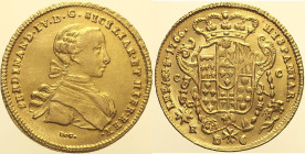 NAPOLI - Regno di Napoli - Ferdinando IV di Borbone (1759-1816) 6 Ducati 1766 Gig 9 AU Oro Gold gr. 8,83
