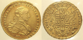 NAPOLI - Regno di Napoli - Ferdinando IV di Borbone (1759-1816) 6 Ducati 1767 Gig 10 AU Oro Gold Periziata Gianfranco Erpini qFDC