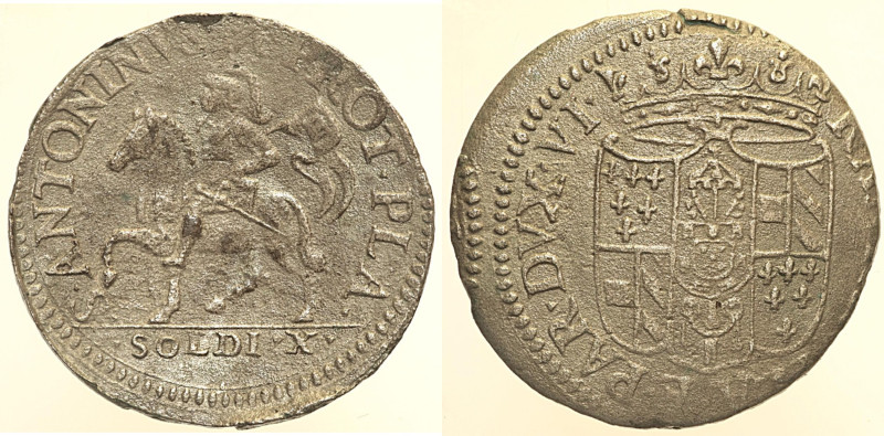 PIACENZA - Ranuccio Farnese VI Duca (1646-1694) 10 Soldi o Buttalà CNI 16 var R ...