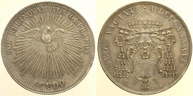 ROMA - Stato Pontificio Sede - Vacante 1846 -  Scudo 1846 Gig. 2 AG gr. 26,90 colpetti al bordo