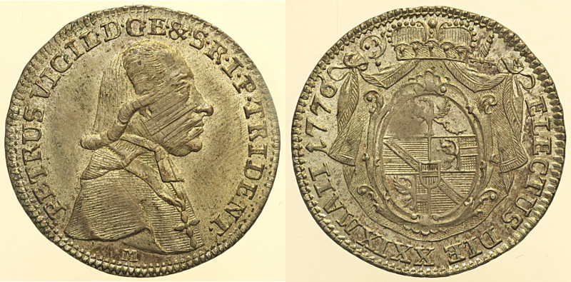 TRENTO - Pietro Virgilio conte di Tun (1776-1800) . Donario 1776.CNI 2 - Mir. 25...