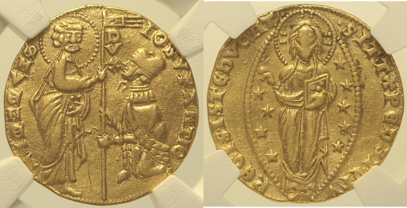 VENEZIA. Giovanni Soranzo (1312-1328) Ducato, Mont. 74 Paol. 1 Fr. 1218 RR AU Or...