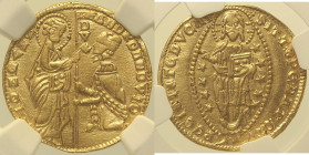 VENEZIA -  Andrea Dandolo (1343-1354) Ducato. Au. Gig. 7 AU Oro Gold In Slab NGC MS 62