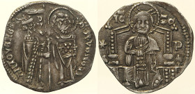 VENEZIA -  Antonio Venier (1382-1400) Grosso del 2° tipo. GAMB 131 R AG gr 1,96