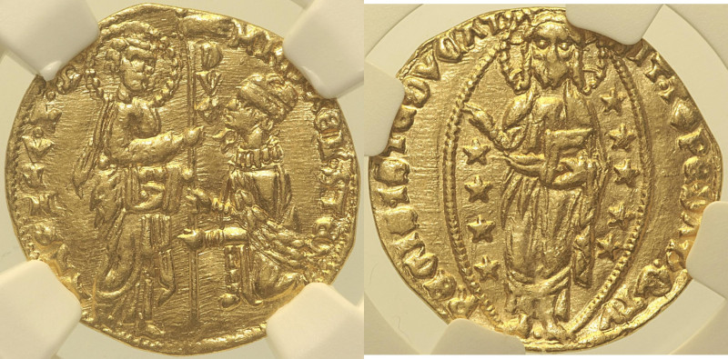 VENEZIA - Michele Steno (1400-1413) Ducato Gig. 16 AU Oro Gold In Slab NGC MS 63...