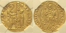 VENEZIA -  Andrea Gritti (1523-1538) Ducato Gig. Gig 30,  AU Oro Gold In Slab NGC NGC MS63 (Cert. 6771623015). Solo un esemplare con grado più alto. D...