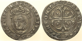 VENEZIA  - Antonio Priuli (1618-1623) Mezzo Scudo della Croce. Gamb 689 AG gr 15,64