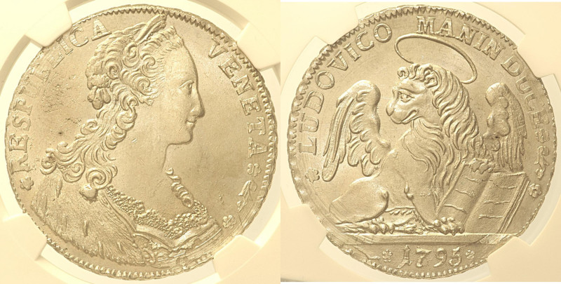 VENEZIA - Ludovico Manin (1789-1797) Tallero per il Levante Dav. 1575 AG In Slab...