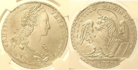 VENEZIA - Ludovico Manin (1789-1797) Tallero per il Levante Dav. 1575 AG In Slab NGC MS 65 (Cert. 6773047017) - TOP POP - BEST GRADE NGC. Unico esempl...