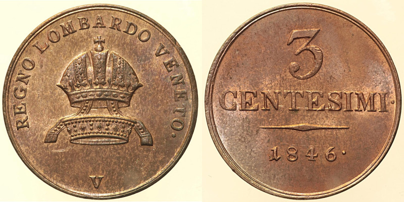 VENEZIA - Regno Lombardo Veneto - Ferdinando I d'Asburgo Lorena (1835-1848) - 3 ...