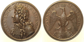 CESARE IGNAZIO D’ESTE (1653-1713), figlio di Borso d’Este e Ippolita d’Este. Medaglia del 1687 in bronzo (coniata) a ricordo della sua fedelta’ verso ...