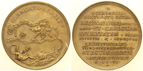 RINALDO I D’ESTE (1655-1737) Medaglia in bronzo s.d. per il matrimonio di Rinaldo d’Este e Carlotta Felicita di Brunswick celebrato a Modena il 18 Nov...