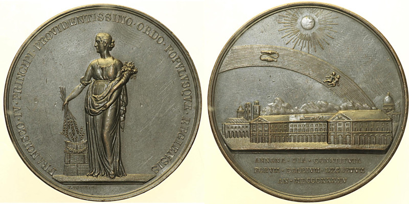 FRANCESCO IV D’AUSTRIA D’ESTE (1779-1846) Medaglia in bronzo coniata a titolo di...