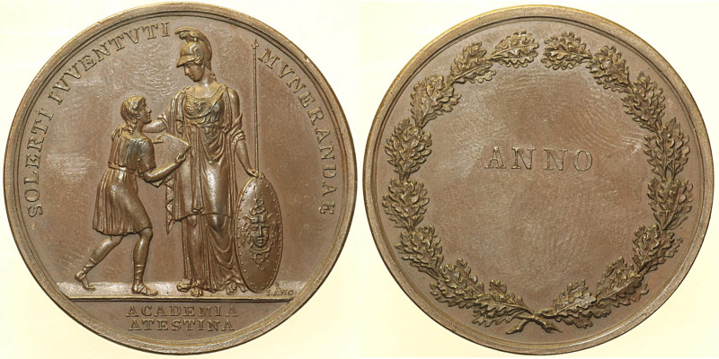 FRANCESCO IV D’AUSTRIA D’ESTE (1779-1846) Medaglia in rame s.d.,. Era un premio ...