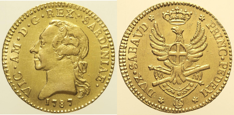 REGNO DI SARDEGNA - VITTORIO AMEDEO III ( 1773-1796) Doppia 1787 Mont. 295 AU Or...