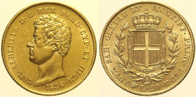 REGNO DI SARDEGNA - CARLO ALBERTO (1831-1849) 20 Lire 1838 Torino - Gig. 29 R AU Oro Gold gr. 6,46 Di difficile reperibilità in questa qualità