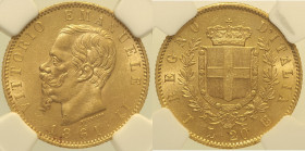 REGNO D’ITALIA - VITTORIO EMANUELE II (1861-1878) - 20 lire 1861 Torino - Gig. 5 R AU. Moneta molto difficile da reperire in alta conservazione. Oro G...