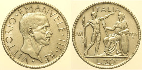 REGNO D’ITALIA - VITTORIO EMANUELE III (1900-1943) 20 Lire 1928 VI Littore Roma Gig 36 AG NC