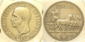 REGNO D’ITALIA - VITTORIO EMANUELE III (1900-1943) 20 Lire 1936 Roma Gig 45 AG Periziata Alex Numismatica BB/SPL