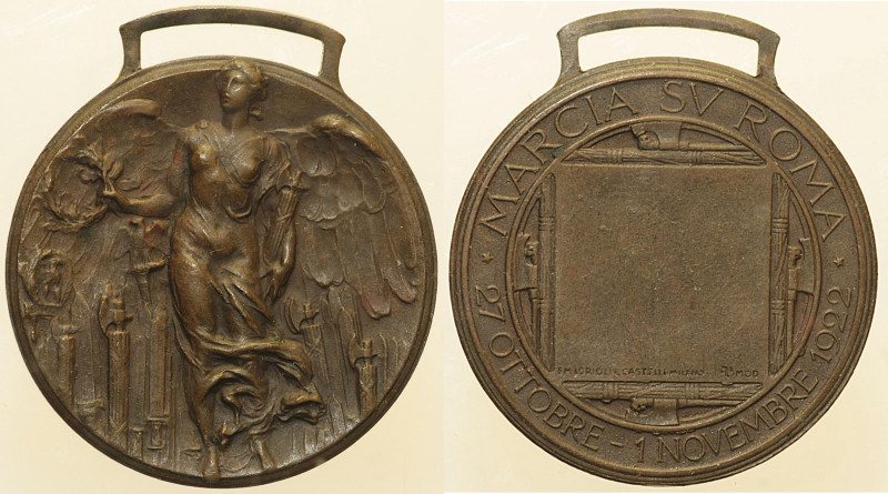 REGNO D’ITALIA - VITTORIO EMANUELE III (1900-1943) Medaglia 1922 Marcia su Roma ...