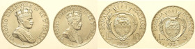 SOMALIA ITALIANA - VITTORIO EMANUELE III (1909-1925) 10 + 5 Lire 1925 Prova di Stampa Roma. Gig. P8 e Gig. P10. AG RRR Entrambe FDC