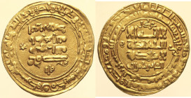 ISLAM, Ghaznavidi, MaS'ud (AH421-432/1030-1041): dinar 424h, zecca al-Rayy (Album#1618),  AU Oro Gold gr. 3.31
