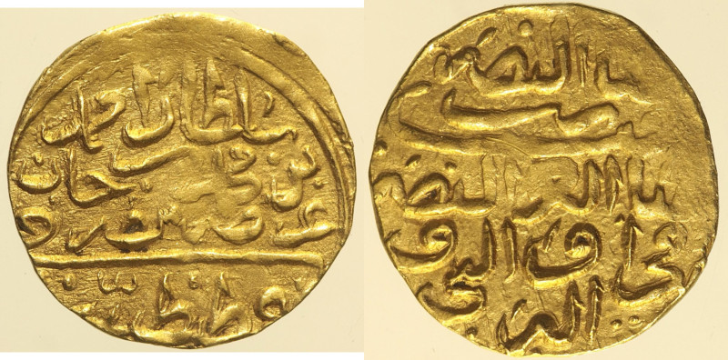 ISLAM Ottomani, Mehmet III (AH1003-1012/1595-1603) Sequin (Friedberg#1) AU Oro G...