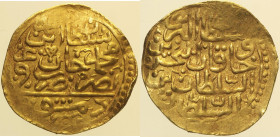 ISLAM Ottomani, Ahmed I (AH1012-1026/1603-1617) Sultani 1012h, zecca Dimashq (Album#1347.2; Nuri Pere#351  NC) AU Oro Gold gr. 3,47, ondulata