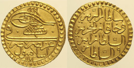 ISLAM Ottomani, Mustafa III (1171-1187H/1757-1774) Zeri mahbub 1171/9=1766 zecca di Costantinopoli (KM#335; Nuri Pere#618v; Sultan#2258) AU Oro Gold g...