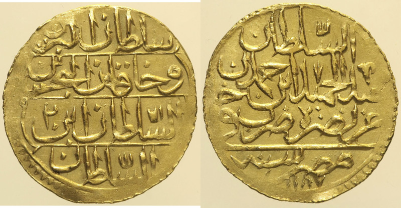 ISLAM Ottomani, Abdul Hamdi I (AH1187-1204/1774-1789) Zeri mahbub 1187/2, zecca ...