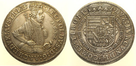 AUSTRIA - Leopoldo V Arciduca d'Austria (1619-1632) Tallero 1632 KM#629.4 AG gr. 28,18 appiccagnolo abilmente rimosso ma moneta dai bei rilievi con de...