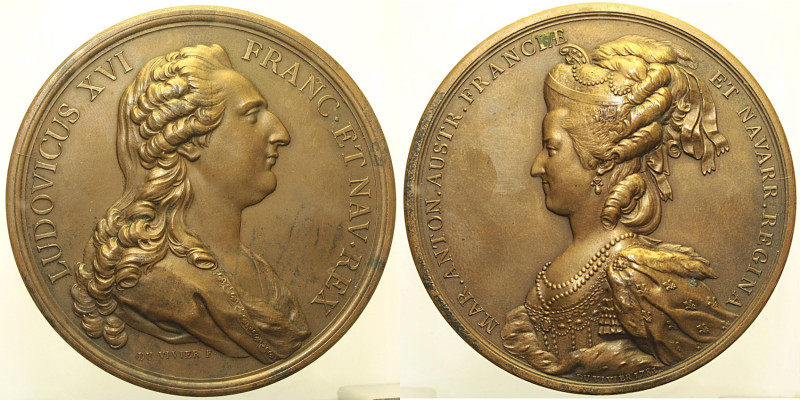 FRANCIA - Luigi XVI (1774-1792) Medaglia 1781 recante al rovescio l'effige di Ma...