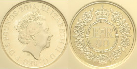 GRAN BRETAGNA - Elisabetta II (1952-2022) - 5 Pounds 2016 Piefort AG  - Her Majesty The Quenn 90TH Birthday. In Slab NGC PF 69 ULTRA CAMEO