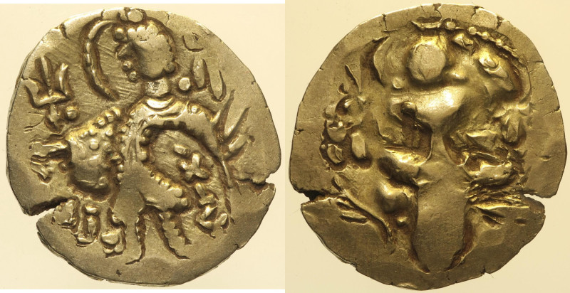 India, Kushan Empire, Kidarites (inizi Vsec d.C.): Dinar (Gobl Kushan,47#616 seg...