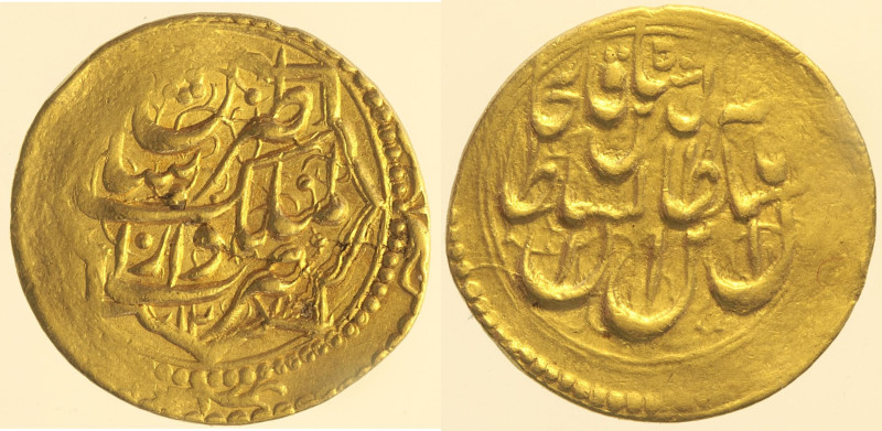 IRAN - Nasir al-Din Shah (AH 1264-1313/A.D 1857-1862) Toman KM853ess AU Oro Gold...