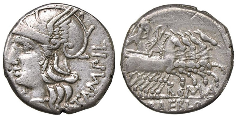 ROMANE REPUBBLICANE - BAEBIA - M. Baebius Q. f. Tampilus (137 a.C.) - Denario B....