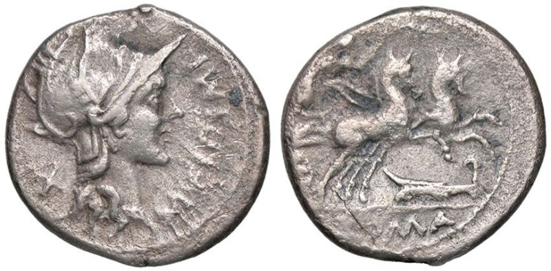 ROMANE REPUBBLICANE - CIPIA - M. Cipius M. F. (115-114 a.C.) - Denario B. 1; Cr....